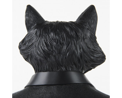 Mercana Murray Painted Resin Fox in a Suit Bust - Black