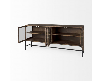 Mercana Arelius 4 Doors Sideboard - Brown, Wood