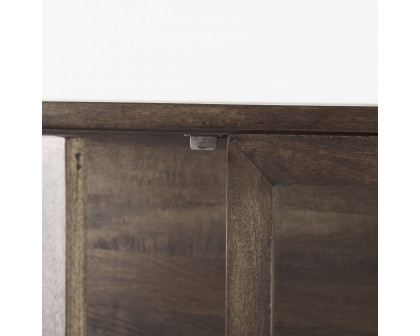 Mercana Arelius Cabinet with Black Metal Base - Brown