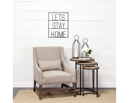 Mercana Let’s Stay Home Sign - Black