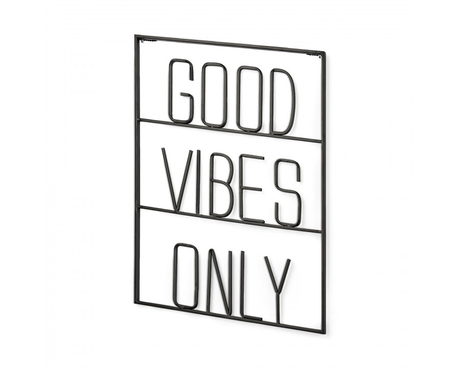 Mercana Good Vibes Only Sign - Black