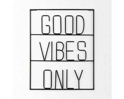 Mercana Good Vibes Only Sign - Black