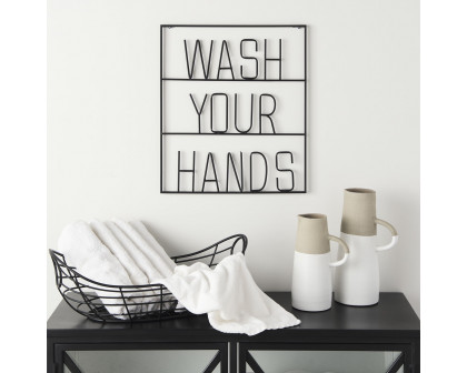 Mercana Wash Your Hands Sign - Black