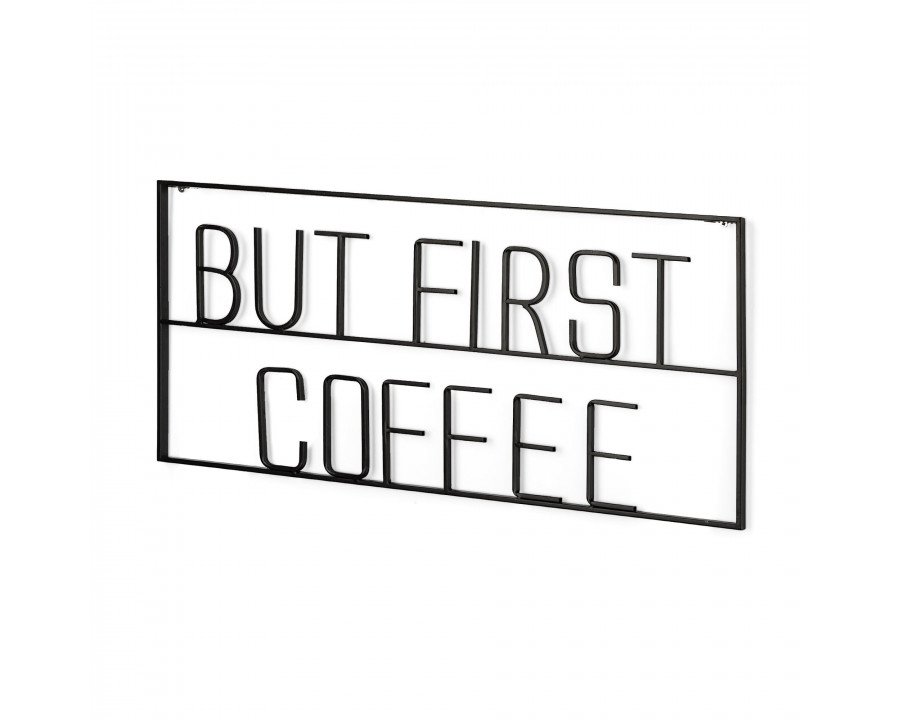 Mercana But First Coffee Sign - Black