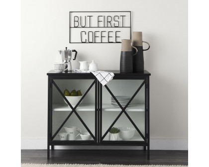 Mercana But First Coffee Sign - Black