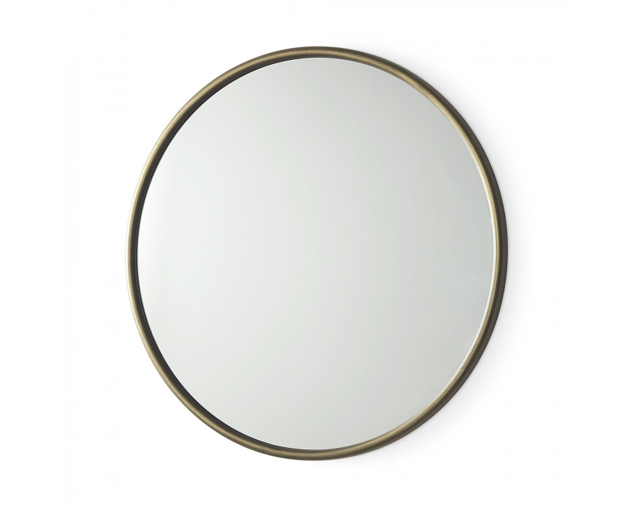 Mercana Piper Metal Round Wall Mirror - Gold, Small