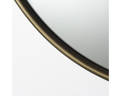 Mercana Piper Metal Round Wall Mirror - Gold, Small