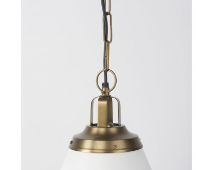 Mercana Fenton Pendant Light with Gold Accents - White