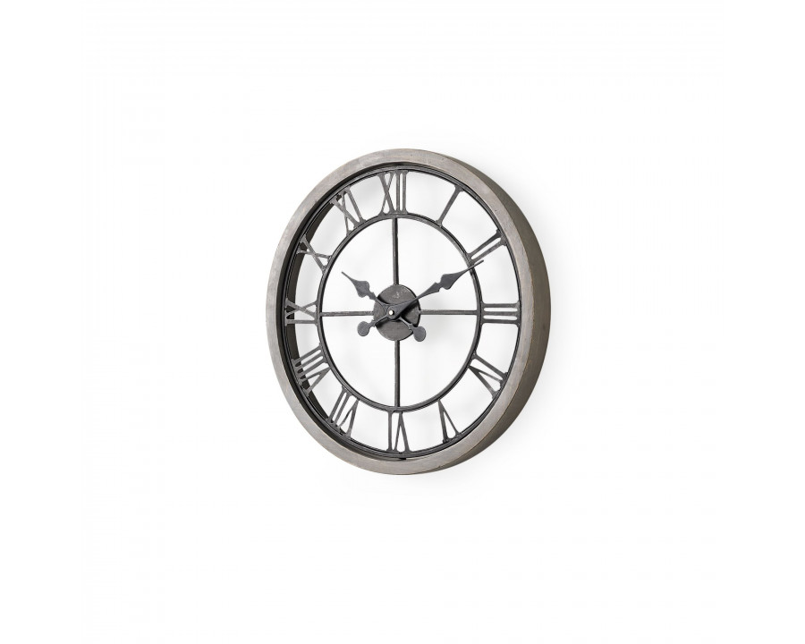 Mercana Mething 19" Farmhouse Wall Clock - Gray