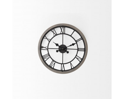 Mercana Mething 19" Farmhouse Wall Clock - Gray