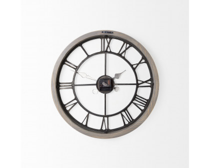 Mercana Mething 19" Farmhouse Wall Clock - Gray