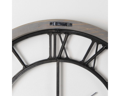 Mercana Mething 19" Farmhouse Wall Clock - Gray