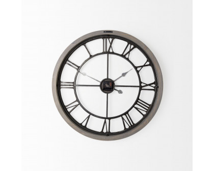 Mercana Mething 25" Farmhouse Wall Clock - Gray