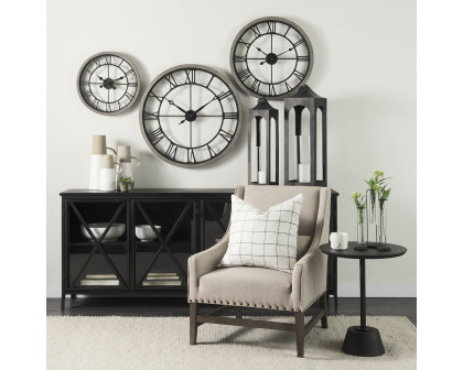 Mercana Mething 25" Farmhouse Wall Clock - Gray