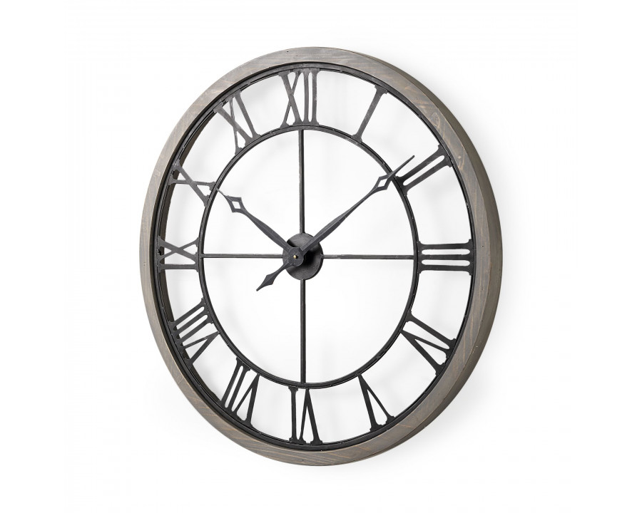 Mercana Mething 31.5" Farmhouse Wall Clock - Gray