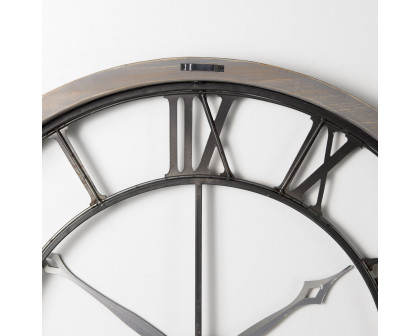 Mercana Mething 31.5" Farmhouse Wall Clock - Gray