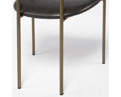 Mercana Parker Dining Chair - Brown/Gold