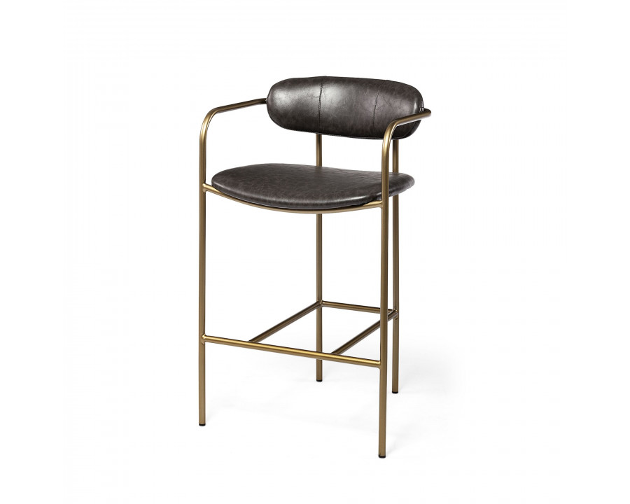 Mercana Parker 36" Counter Stool - Brown/Gold