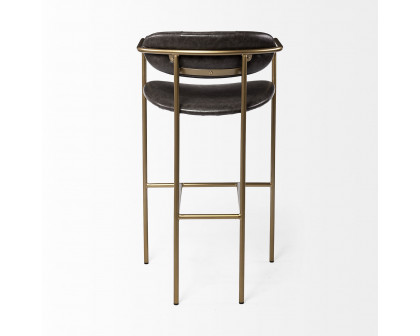 Mercana Parker 40" Counter Stool - Brown/Gold