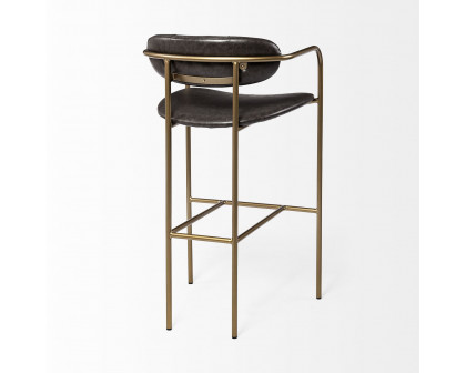 Mercana Parker 40" Counter Stool - Brown/Gold