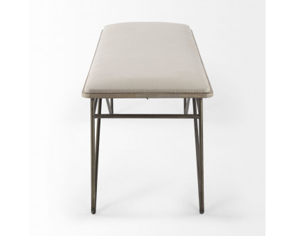 Mercana - Camille Bench with Metal Frame in Cream