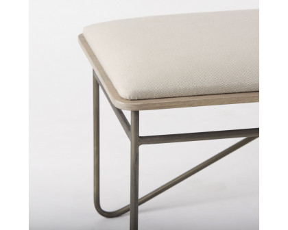 Mercana - Camille Bench with Metal Frame in Cream