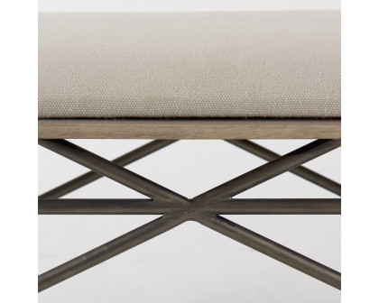 Mercana - Camille Bench with Metal Frame in Cream