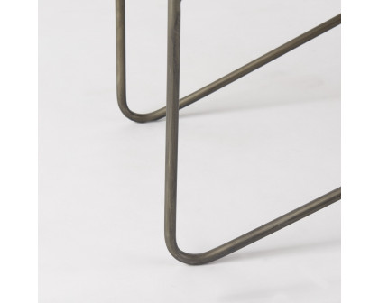 Mercana - Camille Bench with Metal Frame in Cream