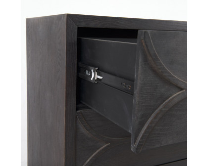 Mercana Giselle I Fir Veneer 3 Drawer Accent Cabinet - Dark Brown