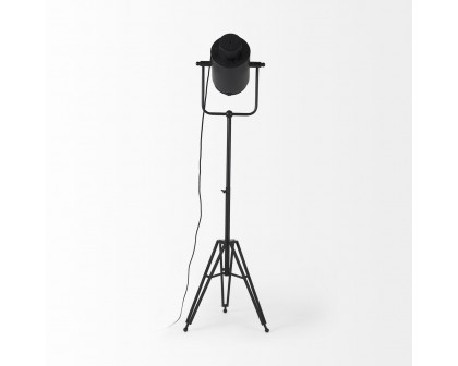 Mercana Debdou Metal Adjustable Cinema-Style Floor Lamp - Black