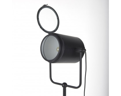 Mercana Debdou Metal Adjustable Cinema-Style Floor Lamp - Black