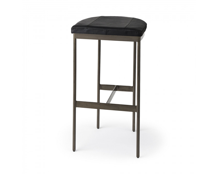 Mercana Millie 30" Counter Stool with Metal Frame - Black