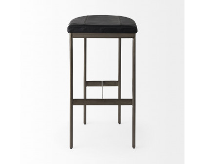 Mercana Millie 30" Counter Stool with Metal Frame - Black