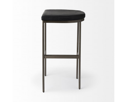 Mercana Millie 30" Counter Stool with Metal Frame - Black