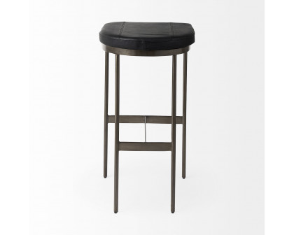 Mercana Millie 30" Counter Stool with Metal Frame - Black