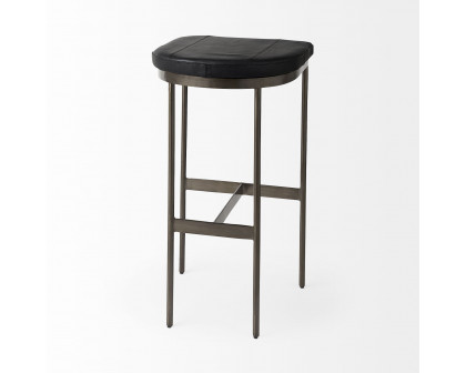 Mercana Millie 30" Counter Stool with Metal Frame - Black