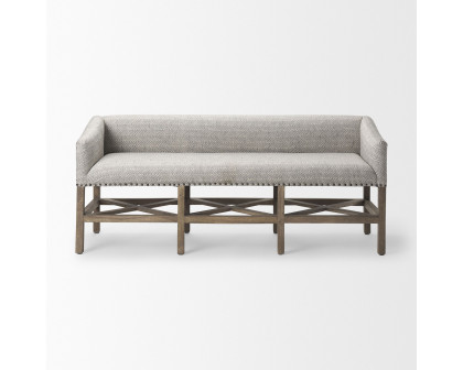 Mercana Bergen Bench with Wood - Gray