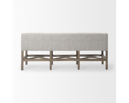 Mercana Bergen Bench with Wood - Gray