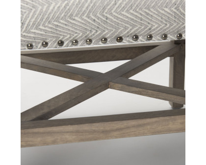 Mercana Bergen Bench with Wood - Gray