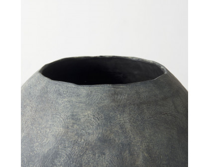 Mercana Gobi Large Ceramic Oval Vase - Gray