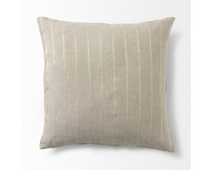 Mercana Danika Fabric Decorative Pillow Cover - Beige/Gold, Square