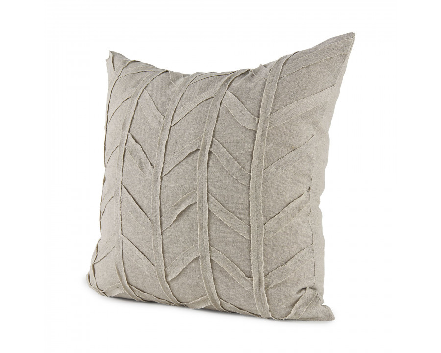 Mercana Ivivva 20L x 20W Fabric Textured Decorative Pillow Cover - Beige, Square