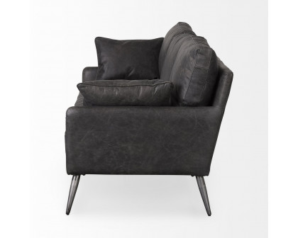 Mercana Cochrane 3 Seater Sofa - Black, Leather