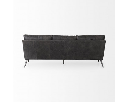 Mercana Cochrane 3 Seater Sofa - Black, Leather