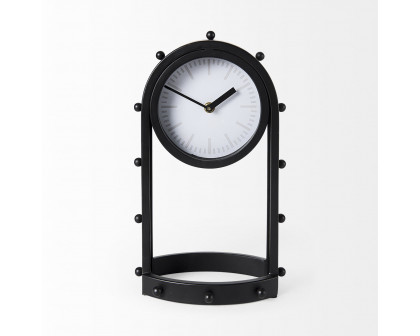 Mercana Marian Studded Table Clock - Black, Tall