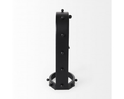 Mercana Marian Studded Table Clock - Black, Tall