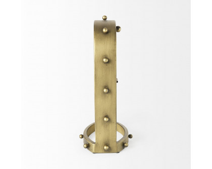 Mercana Marian Studded Table Clock - Gold, Tall