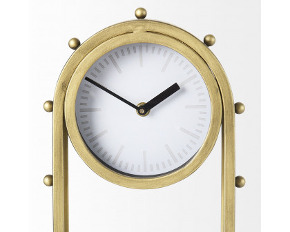 Mercana Marian Studded Table Clock - Gold, Tall