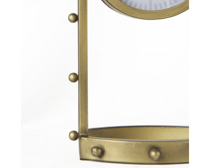 Mercana Marian Studded Table Clock - Gold, Tall