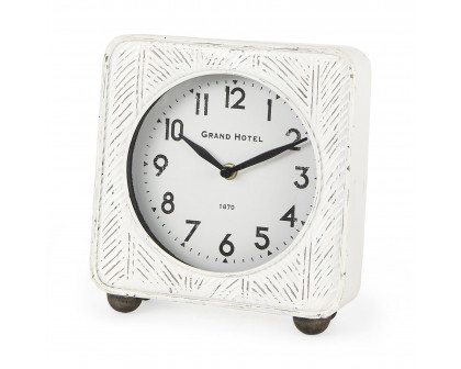 Mercana - Karl Iron Rounded Square Table Clock